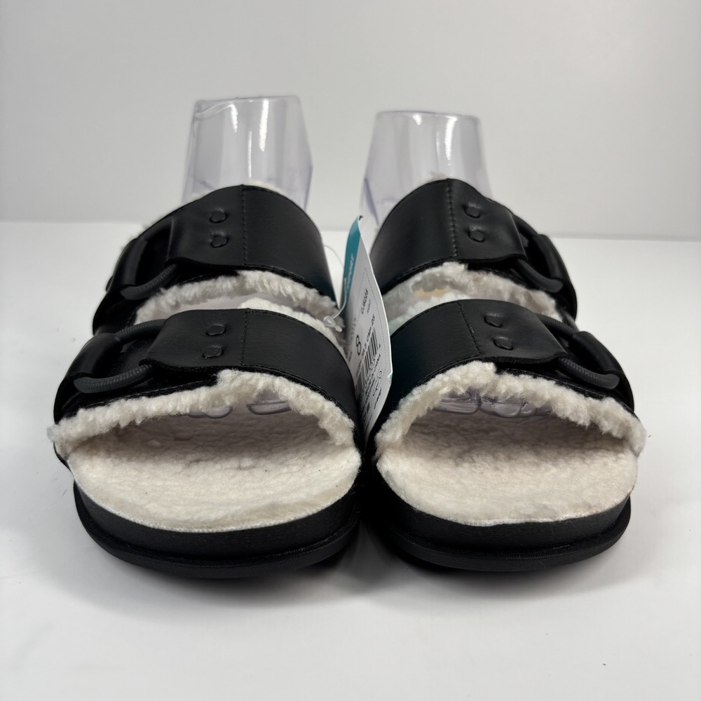 Reef Vera Cruz Cozy Women's US 8 Night Faux Fur Shearling Comfort Slide Sandals - Picture 2 of 16